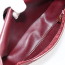 Christian Dior Trotter Canvas Shoulder Bag Red Gold Auth 185078-21