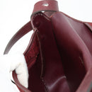 Christian Dior Trotter Canvas Shoulder Bag Red Gold Auth 185078-23