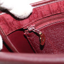 Christian Dior Trotter Canvas Shoulder Bag Red Gold Auth 185078-24