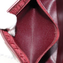 Christian Dior Trotter Canvas Shoulder Bag Red Gold Auth 185078-25