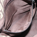 FENDI Zucchino Canvas Mamma Baguette Shoulder Bag Beige Silver Auth 185079V-20