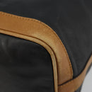 CELINE Purse Shoulder Bag Leather Black Gold Auth 185080-9