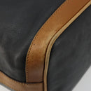 CELINE Purse Shoulder Bag Leather Black Gold Auth 185080-16