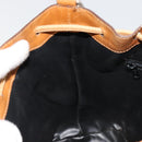 CELINE Purse Shoulder Bag Leather Black Gold Auth 185080-20