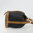 CELINE Purse Shoulder Bag Leather Black Gold Auth 185080-3