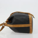CELINE Purse Shoulder Bag Leather Black Gold Auth 185080-4