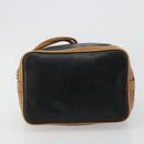 CELINE Purse Shoulder Bag Leather Black Gold Auth 185080-5