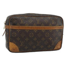 LOUIS VUITTON Monogram Compiegne 28 Clutch Bag M51845 LV Auth 185083-1