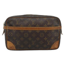 LOUIS VUITTON Monogram Compiegne 28 Clutch Bag M51845 LV Auth 185083-13