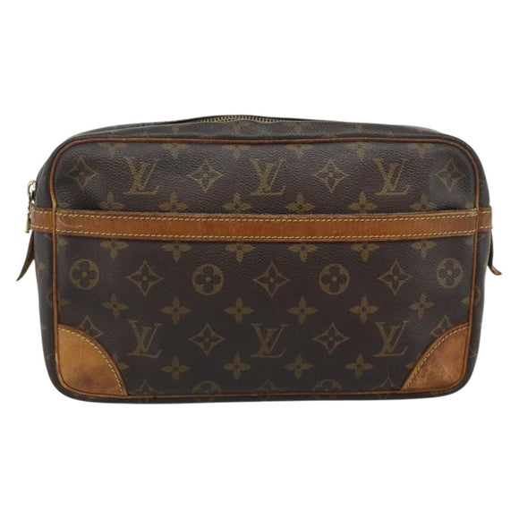 LOUIS VUITTON Monogram Compiegne 28 Clutch Bag M51845 LV Auth 185083