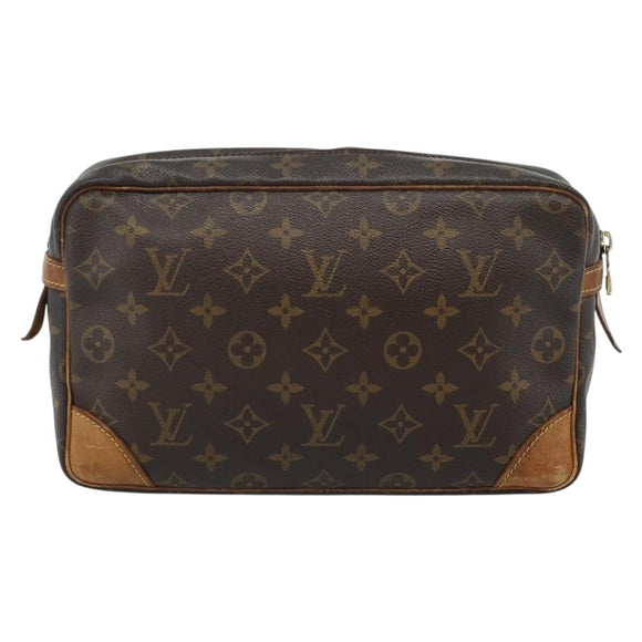 LOUIS VUITTON Monogram Compiegne 28 Clutch Bag M51845 LV Auth 185083