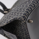 FENDI Zucchino Canvas Hand Bag Navy Silver Auth 185085V-10