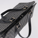 FENDI Zucchino Canvas Hand Bag Navy Silver Auth 185085V-6