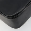 CELINE Shoulder Bag Leather Black Gold Auth 185088-13