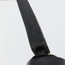 CELINE Shoulder Bag Leather Black Gold Auth 185088-15