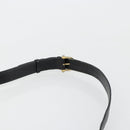 CELINE Shoulder Bag Leather Black Gold Auth 185088-8