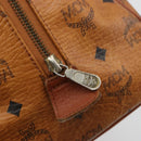 MCM Vicetos Logogram Hand Bag PVC Leather Brown Gold Auth 185089-17