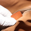 CELINE Macadam Canvas Purse Shoulder Bag PVC Leather Brown Gold Auth 185090-12