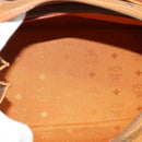 MCM Vicetos Logogram Hand Bag PVC Leather Brown Gold Auth 185091-16