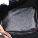 CELINE Purse Shoulder Bag Leather Black Gold Auth 185092-11