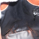CELINE Purse Shoulder Bag Leather Black Gold Auth 185092-19