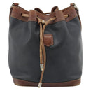 CELINE Purse Shoulder Bag Leather Black Gold Auth 185092-13