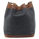 CELINE Purse Shoulder Bag Leather Black Gold Auth 185092-2