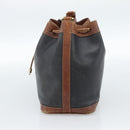 CELINE Purse Shoulder Bag Leather Black Gold Auth 185092-4