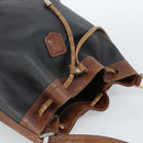 CELINE Purse Shoulder Bag Leather Black Gold Auth 185092-6