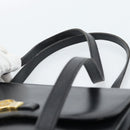 Christian Dior Hand Bag Leather Black Gold Auth 185093-8