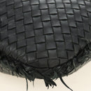 BOTTEGAVENETA INTRECCIATO Hobo Bag Leather Black Gold 115654 Auth 185094SAM-16
