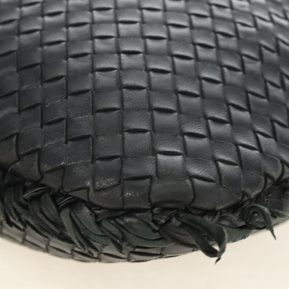 BOTTEGAVENETA INTRECCIATO Hobo Bag Leather Black Gold 115654 Auth 185094SAM