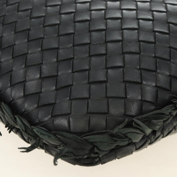 BOTTEGAVENETA INTRECCIATO Hobo Bag Leather Black Gold 115654 Auth 185094SAM