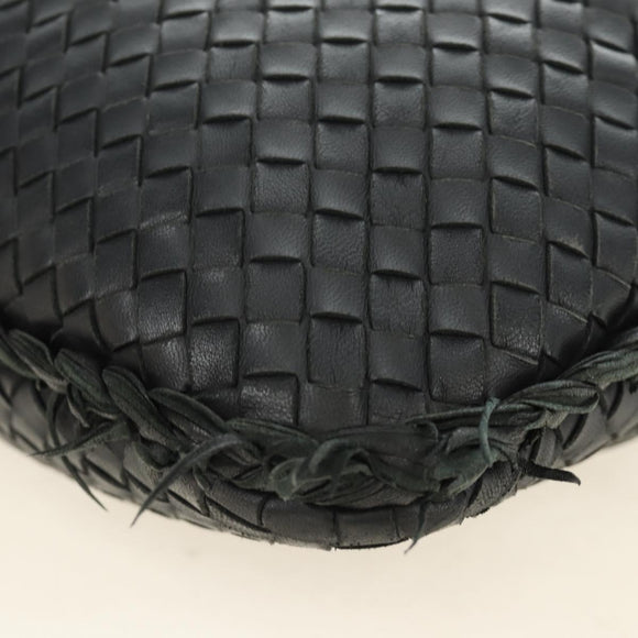 BOTTEGAVENETA INTRECCIATO Hobo Bag Leather Black Gold 115654 Auth 185094SAM
