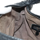BOTTEGAVENETA INTRECCIATO Hobo Bag Leather Black Gold 115654 Auth 185094SAM-23