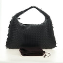 BOTTEGAVENETA INTRECCIATO Hobo Bag Leather Black Gold 115654 Auth 185094SAM-12
