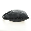 BOTTEGAVENETA INTRECCIATO Hobo Bag Leather Black Gold 115654 Auth 185094SAM-3