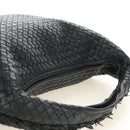 BOTTEGAVENETA INTRECCIATO Hobo Bag Leather Black Gold 115654 Auth 185094SAM-6