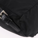 PRADA Backpack Nylon Black Silver Auth 185096-18