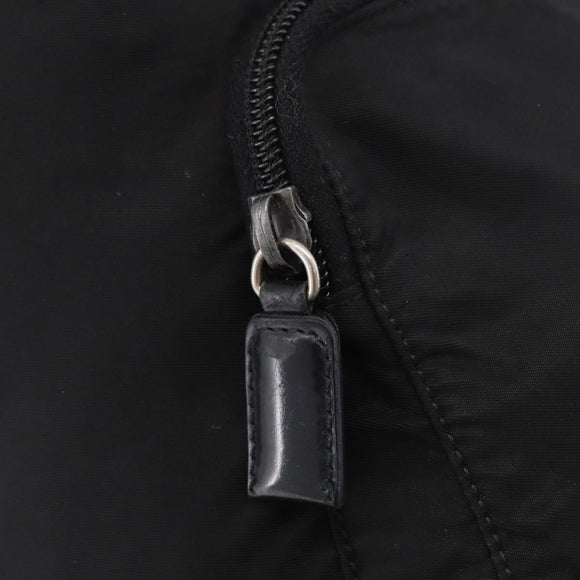 PRADA Backpack Nylon Black Silver Auth 185096