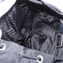 PRADA Backpack Nylon Black Silver Auth 185096-25