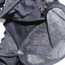 PRADA Backpack Nylon Black Silver Auth 185096-26