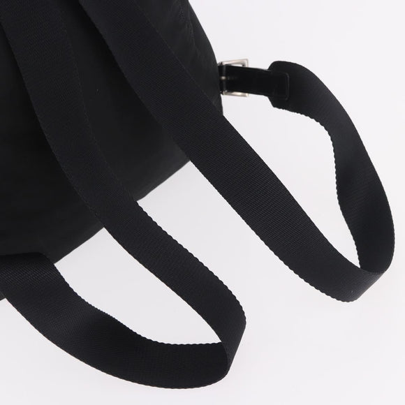 PRADA Backpack Nylon Black Silver Auth 185096