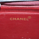 CHANEL Mademoiselle Chain Shoulder Bag Lamb Skin Black Gold CC Auth 185097SAM-22