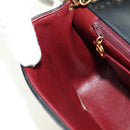 CHANEL Mademoiselle Chain Shoulder Bag Lamb Skin Black Gold CC Auth 185097SAM-24