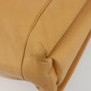 LOEWE Anagram Chain Shoulder Bag Leder Beige Gold Auth 185098-9