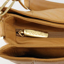 LOEWE Anagram Chain Shoulder Bag Leder Beige Gold Auth 185098-10
