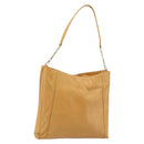 LOEWE Anagram Chain Shoulder Bag Leder Beige Gold Auth 185098-1