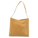 LOEWE Anagram Chain Shoulder Bag Leder Beige Gold Auth 185098-13