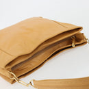 LOEWE Anagram Chain Shoulder Bag Leder Beige Gold Auth 185098-6